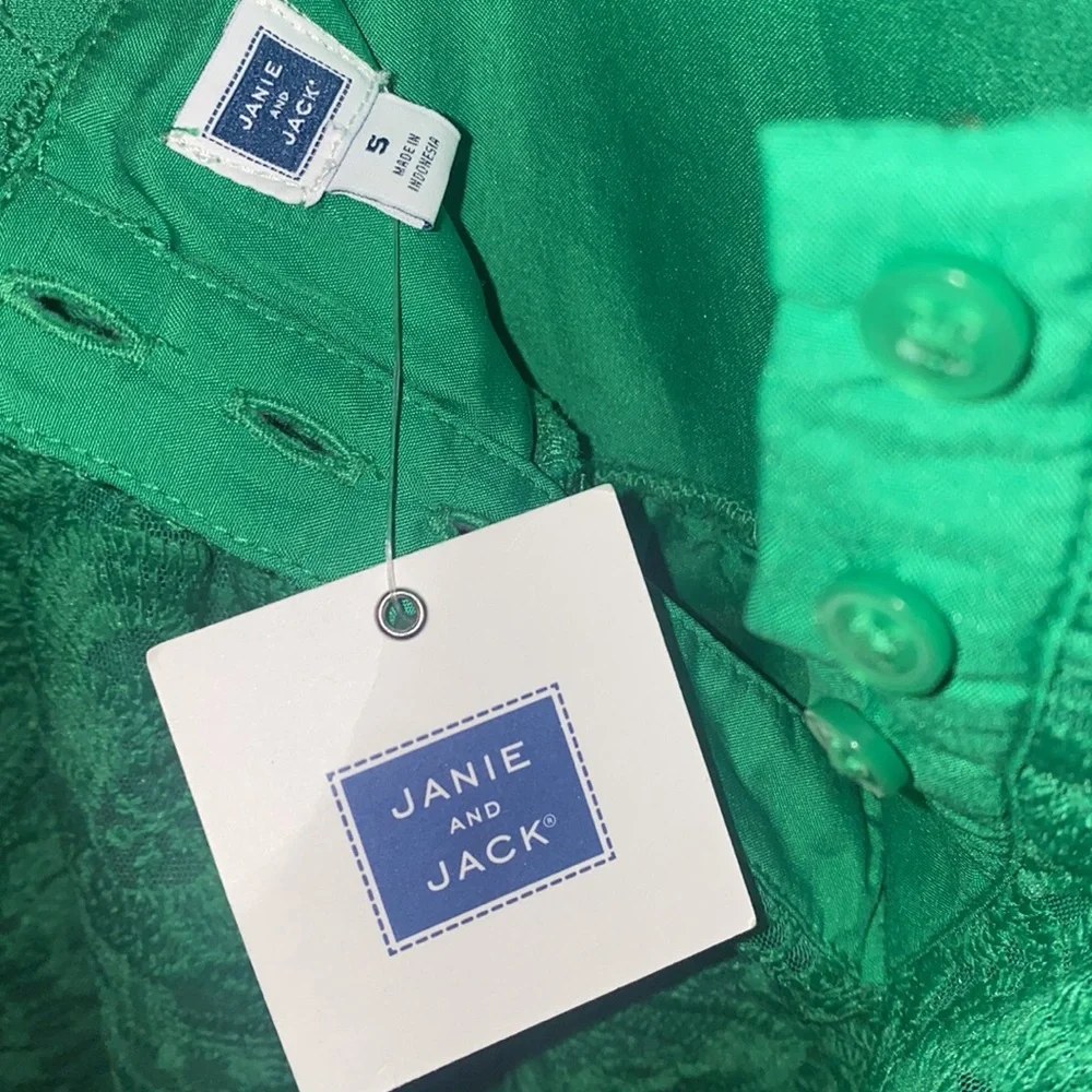 🆕 Janie and Jack Emerald Lace dress, size 5 girls - Picture 9 of 12